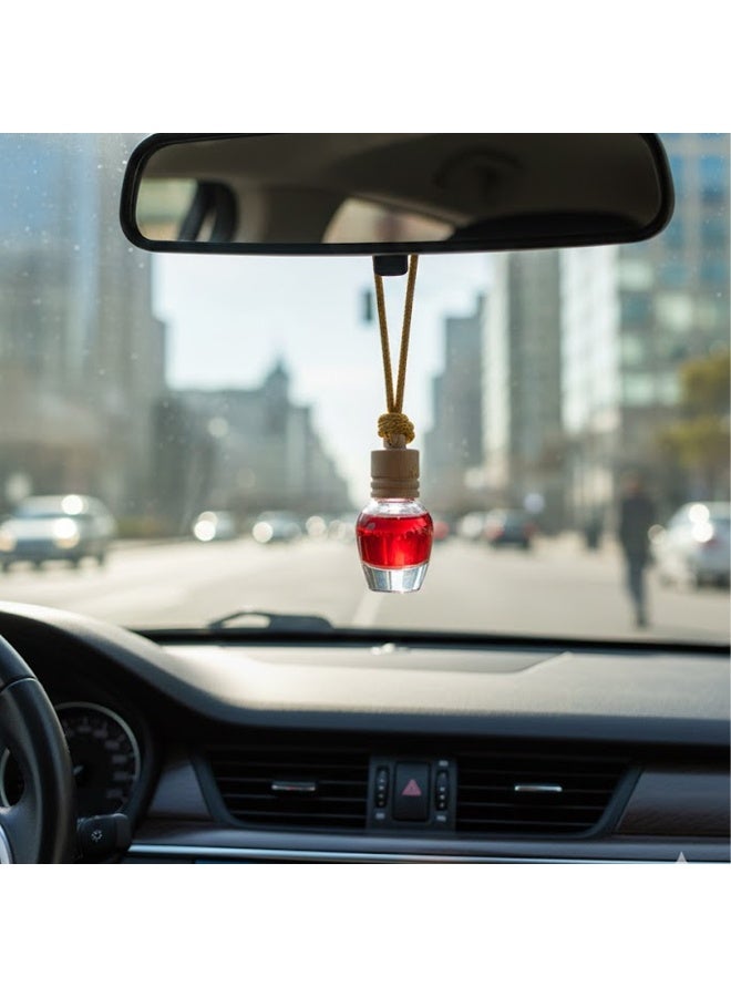 ELIXIR Hanging Car Air Freshener Strawberry Scent, Natural Essential Oil Diffuser Bottle, Alcohol-Free & Non-Toxic, Long-Lasting Fresh Fragrance for Car, Home & Office - Image 1